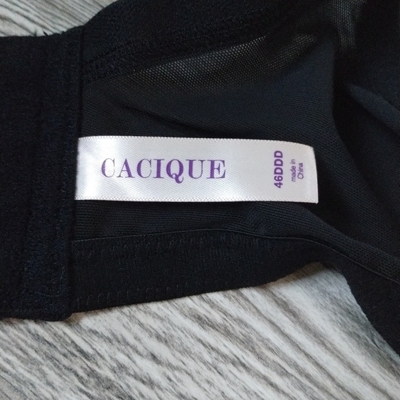 Cacique Completely Cool French Full Coverage Bra Black - Picture 7 of 8